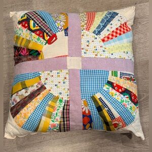 Vintage Colorful Patchwork Handmade Throw Pillow